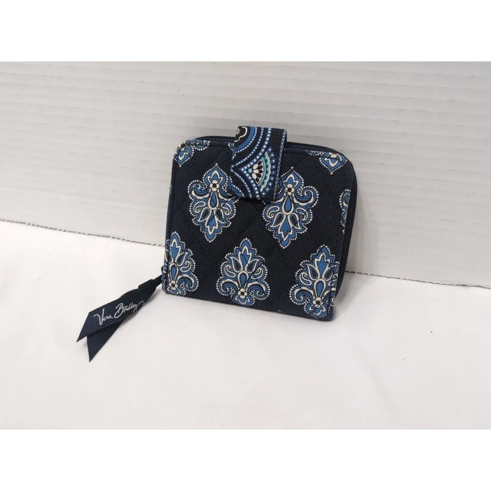 VERA BRADLEY MINI ZIP WALLET ZIPPERED POCKET TRAVEL/ORGANIZER CALYPSO RETIRED